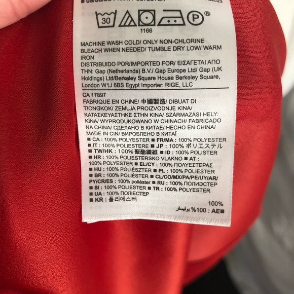 Size 10 Red Dress Crew Neck Banana Republic Pocket - Picture 7 of 8